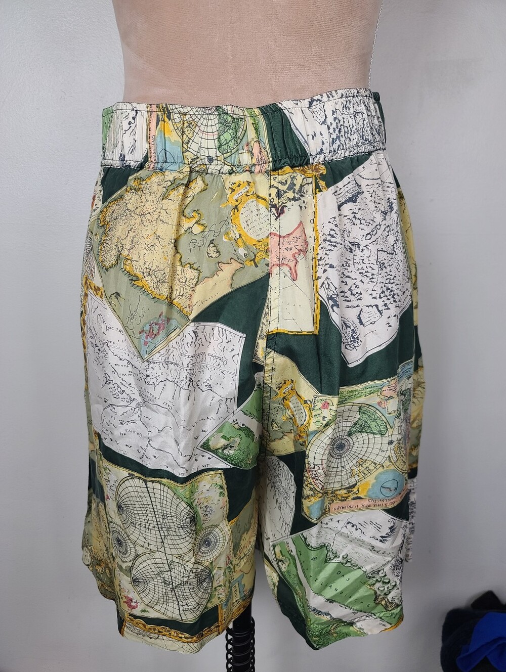 Vintage Whistles Silk Matching Camp Short Sleeve Top & Culotte Shorts Set M - Picture 13 of 16